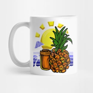 Pineapple Beach Design I love Fruit T-Shirt Mug